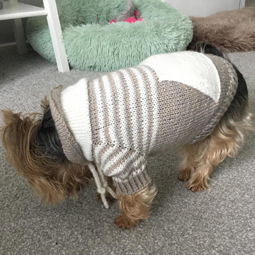 Oatmeal Sweater with Kangaroo Pocket for Dogs