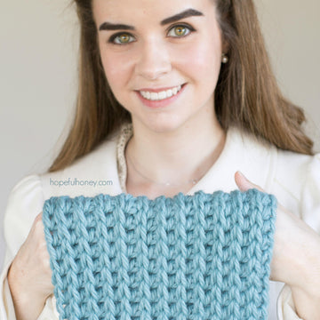 Himalayan Mist Chunky Ribbed Scarf