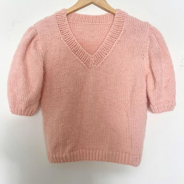 Puff Sleeve V Neck