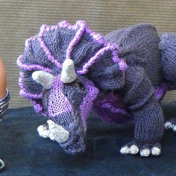 MICRO TRACY TRICERATOPS TOY DINOSAUR KNITTING PATTERN