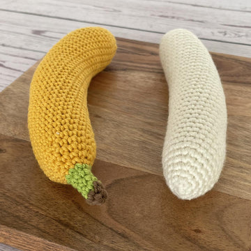 Banana Amigurumi Peeled & Unpeeled