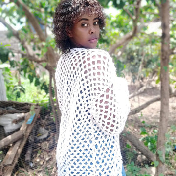 Duster mesh cardigan