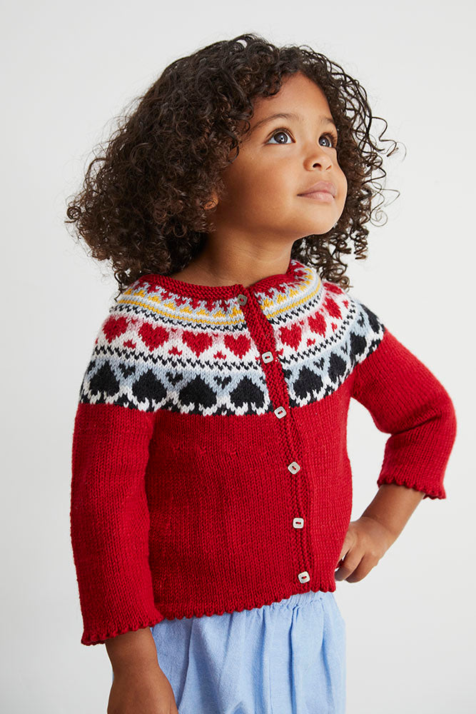 " Celine Cardigan " - Cardigan Knitting Pattern For Girls in MillaMia Naturally Soft Merino by MillaMia