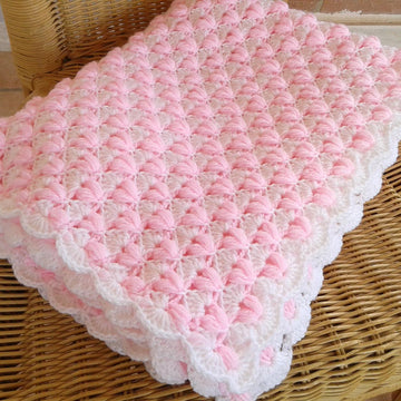 Puff Hearts Baby Blanket