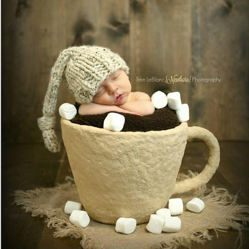 Newborn Stocking Cap Hat Baby Photography Prop Sleeper Cap