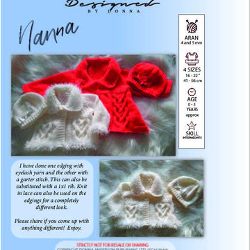 "Nanna" Aran Knitting Pattern