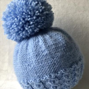 Babys Cablette pom pom hat