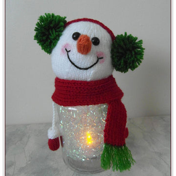 Snowman jar or light
