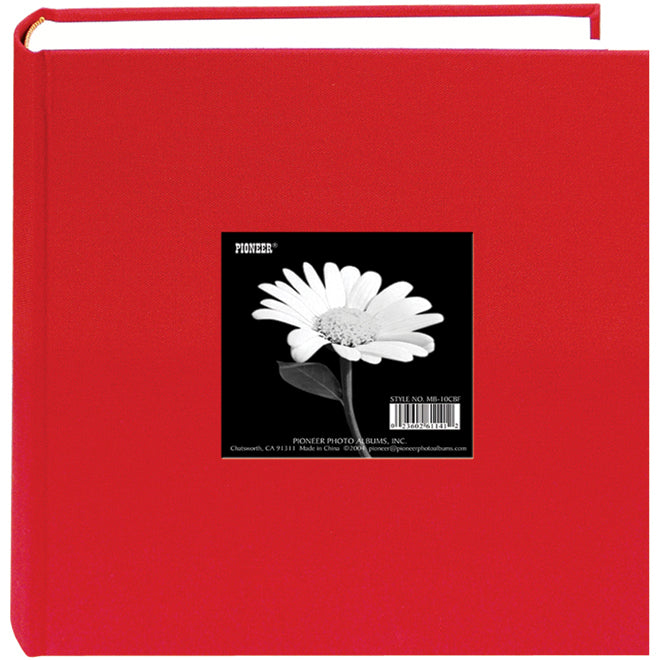 Pioneer Cloth Photo Album W/Frame 9"X9" - Apple Red
