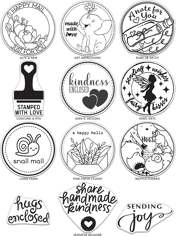 Hero Arts The Stamping Village 6"X8" Collaborative Stamp Set - Mail Delivery