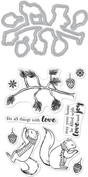 Hero Arts Stamp & Cut - Christmas Squirrels