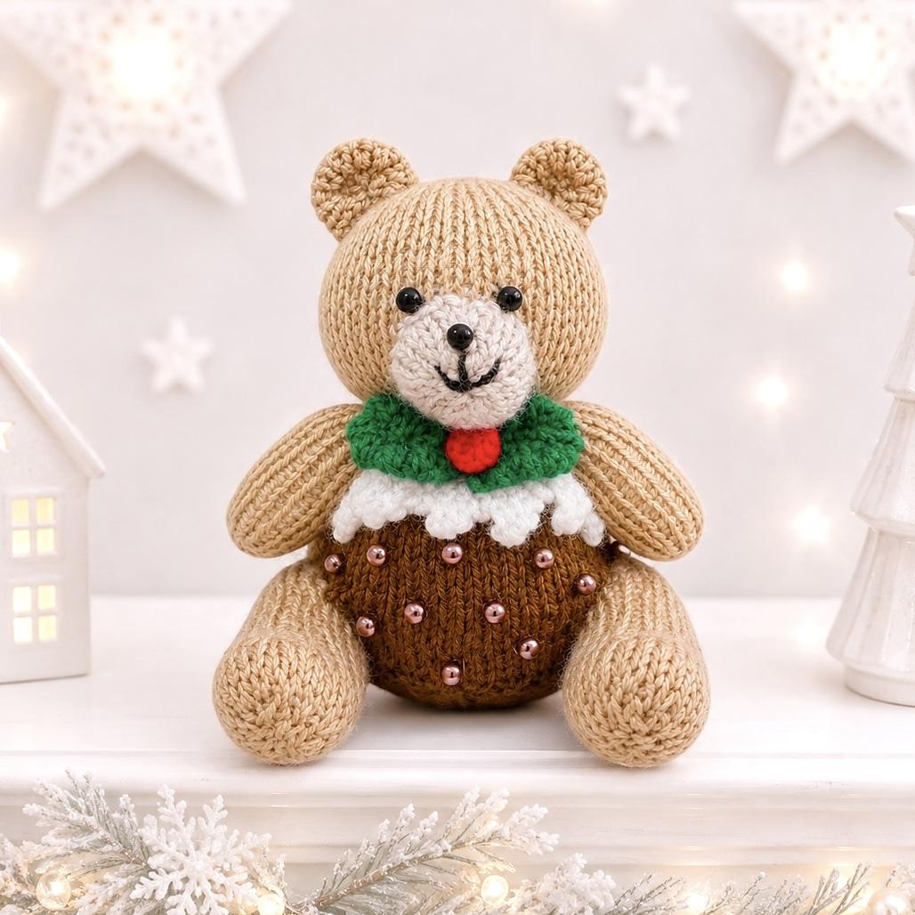 Christmas Pudding Teddy Bear Choc Cover / Toy
