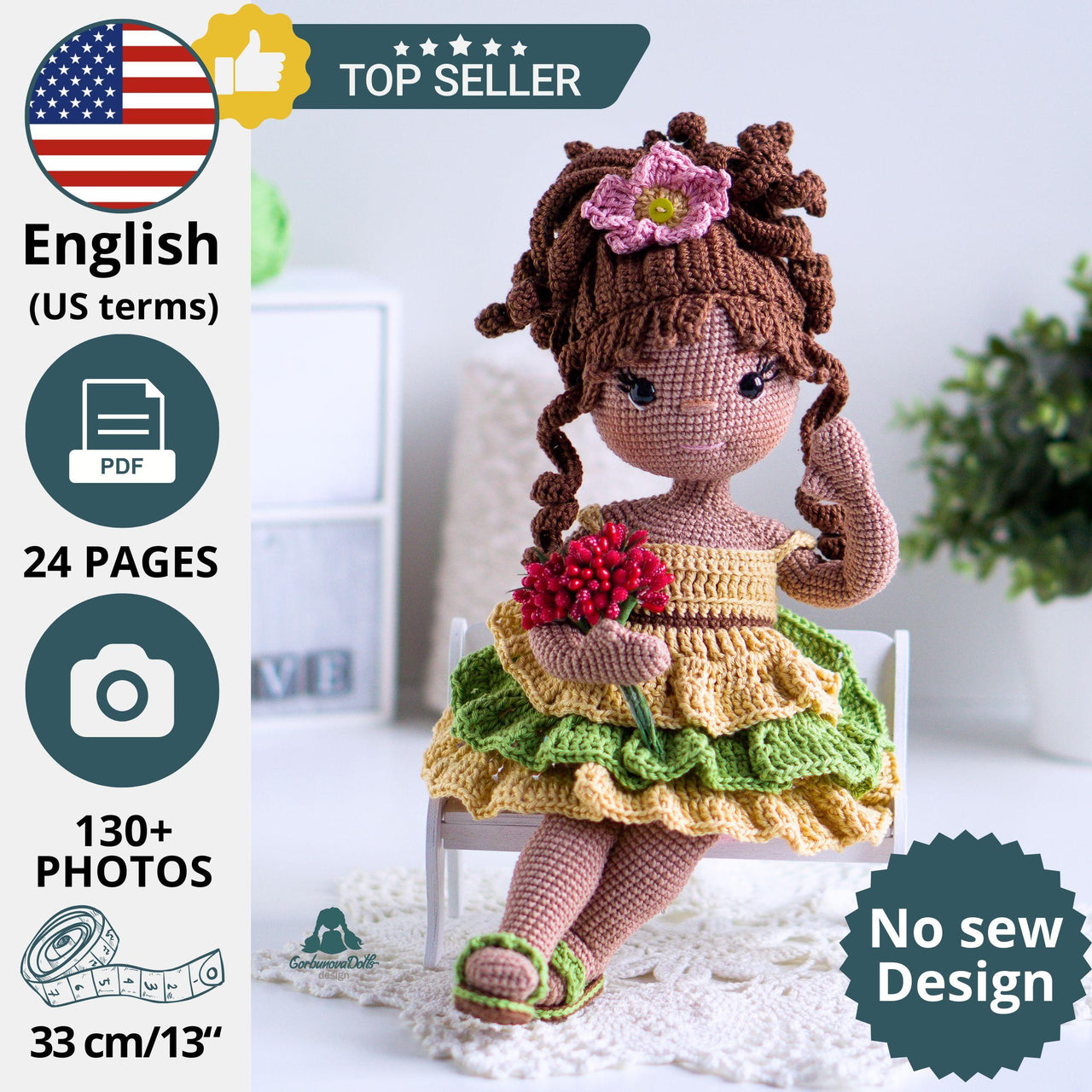 Crochet Doll Pattern - Emily