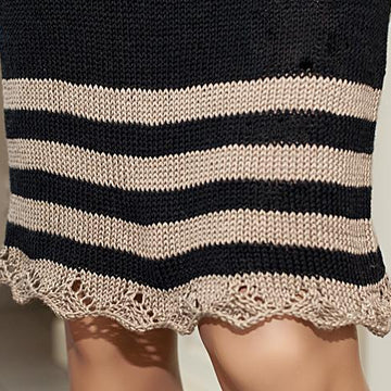 Yvette - Knitted dress with lace border