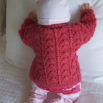 Jasmine - babies 8ply lace jacket