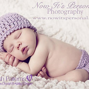 Newborn Hat & Diaper Cover Set Crochet Pattern 142