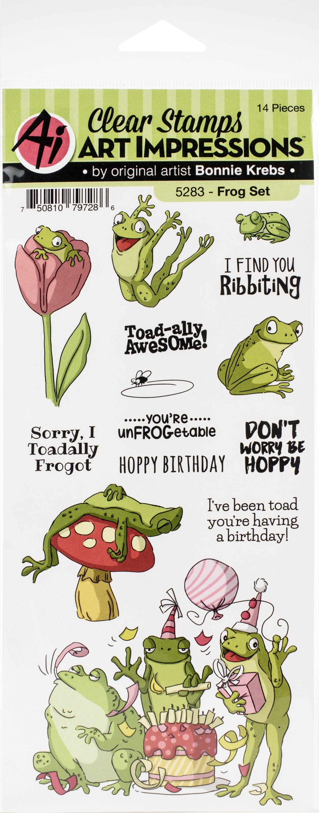 Art Impressions Funny Farm Clear Stamps - Frog
