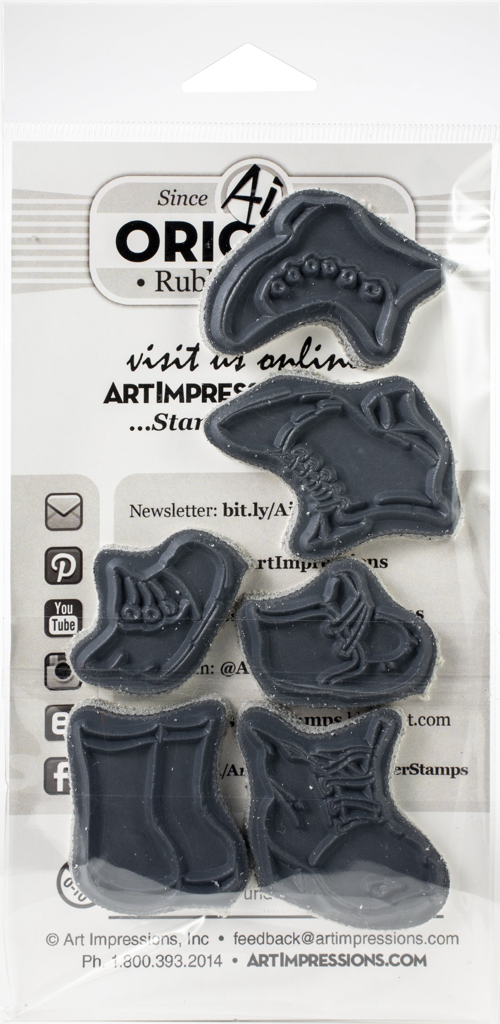 Art Impressions Watercolor Cling Rubber Stamps - WC Shoe