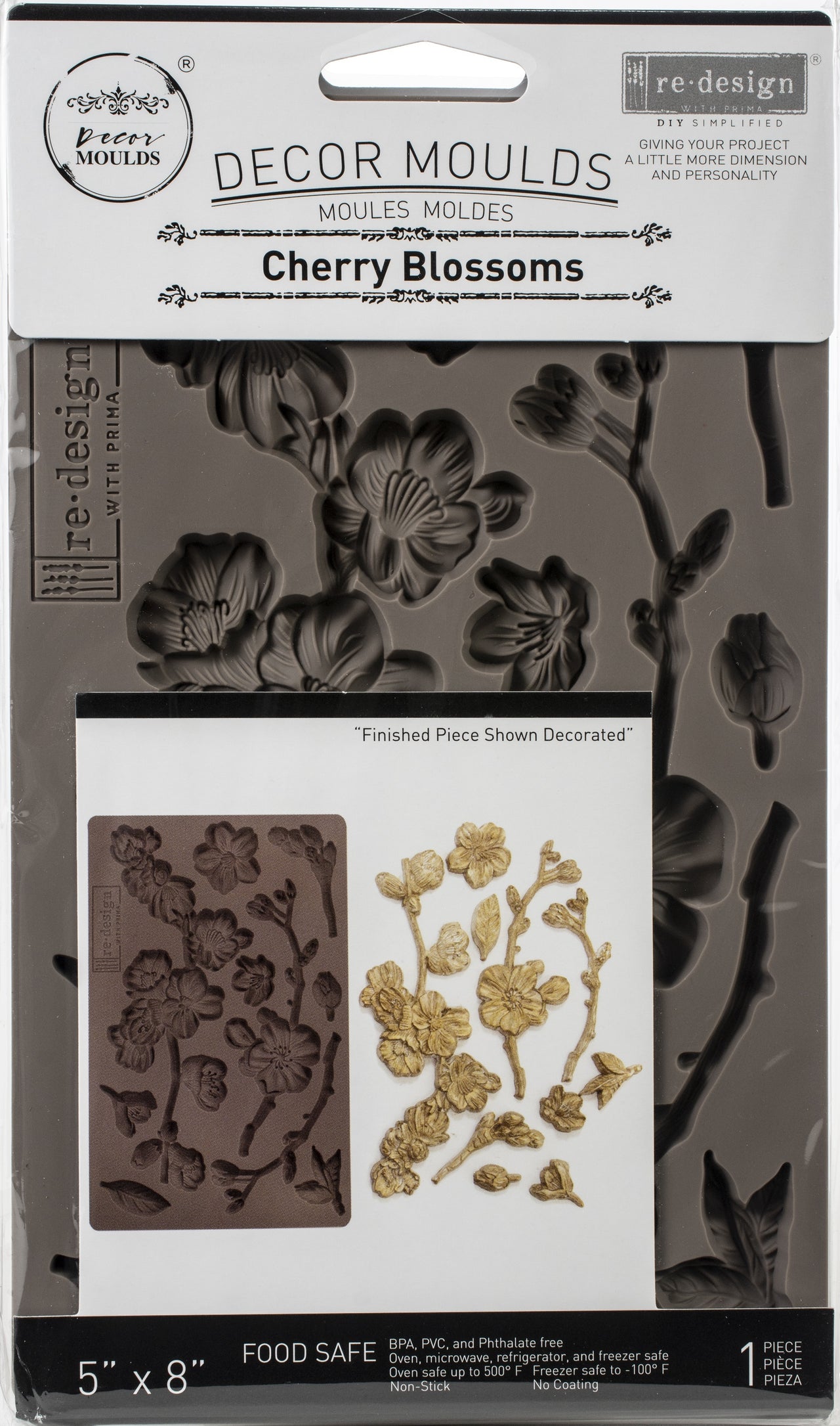 Prima Marketing Re-Design Mould 5"X8"X8mm - Cherry Blossoms
