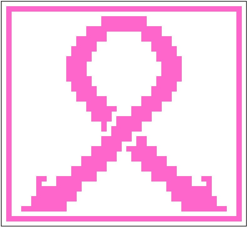 Awareness Ribbon Mosaic Crochet Square
