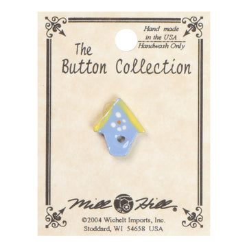 Mill Hill Button 86364 - Blue Daisy Birdhouse