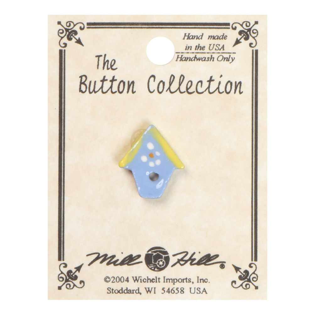 Mill Hill Button 86364 - Blue Daisy Birdhouse