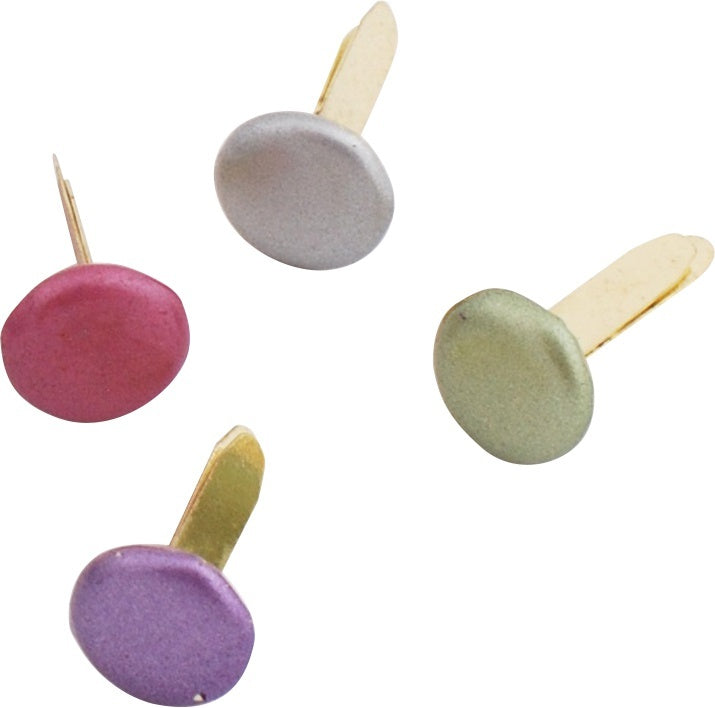 Creative Impressions Metal Paper Fasteners 50/Pkg - Round - Pearl