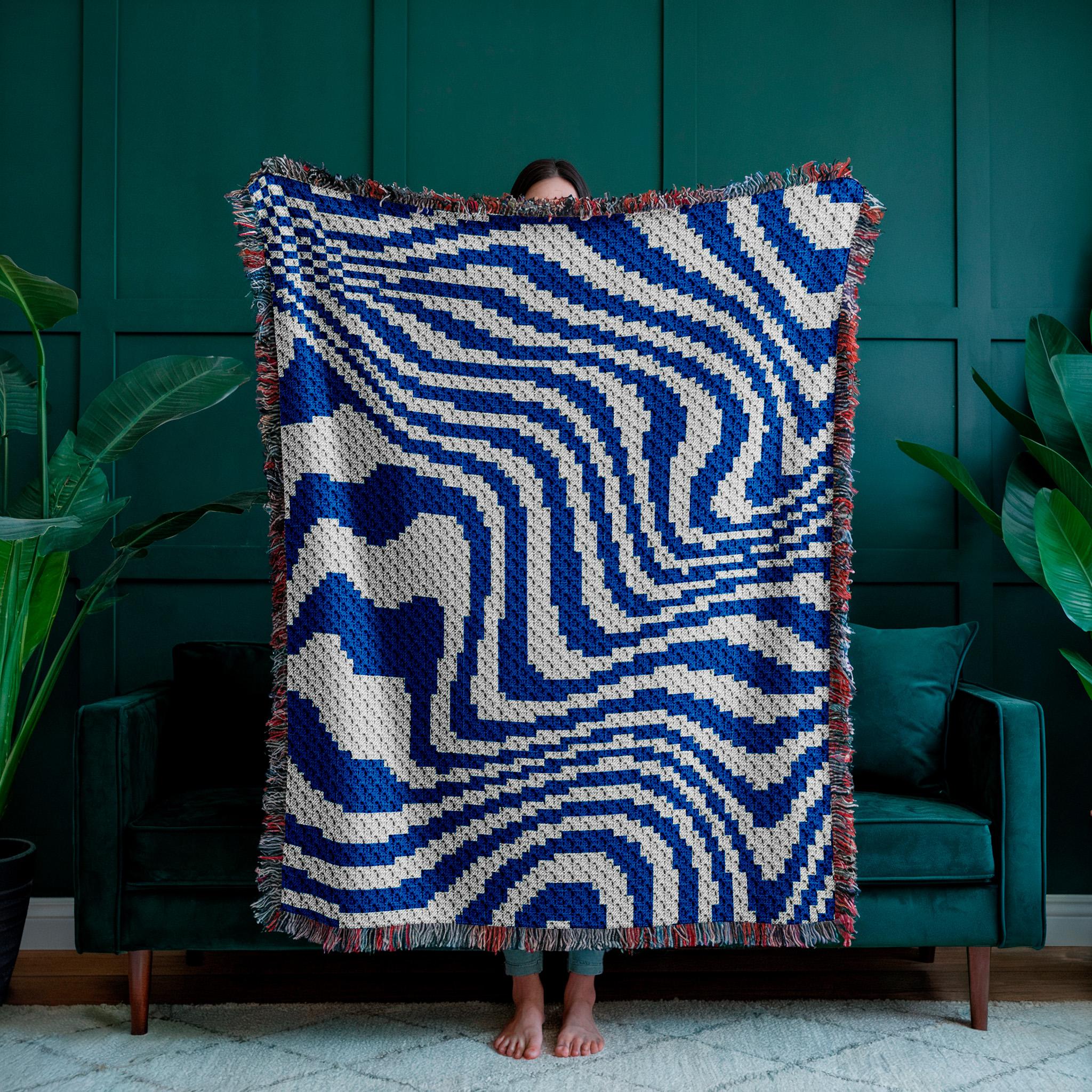 Bauhaus Illusion Blanket C2C Crochet Pattern