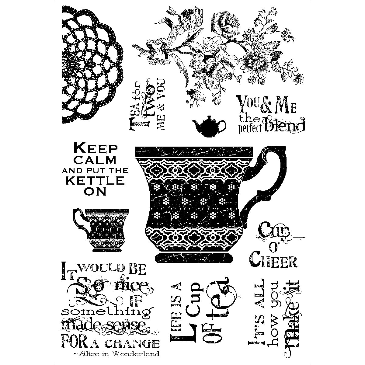 Stampers Anonymous Darcie's Clear Stamp 4"X5.5" - Cup Of Tea