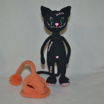 Amigurumi Black cat doll