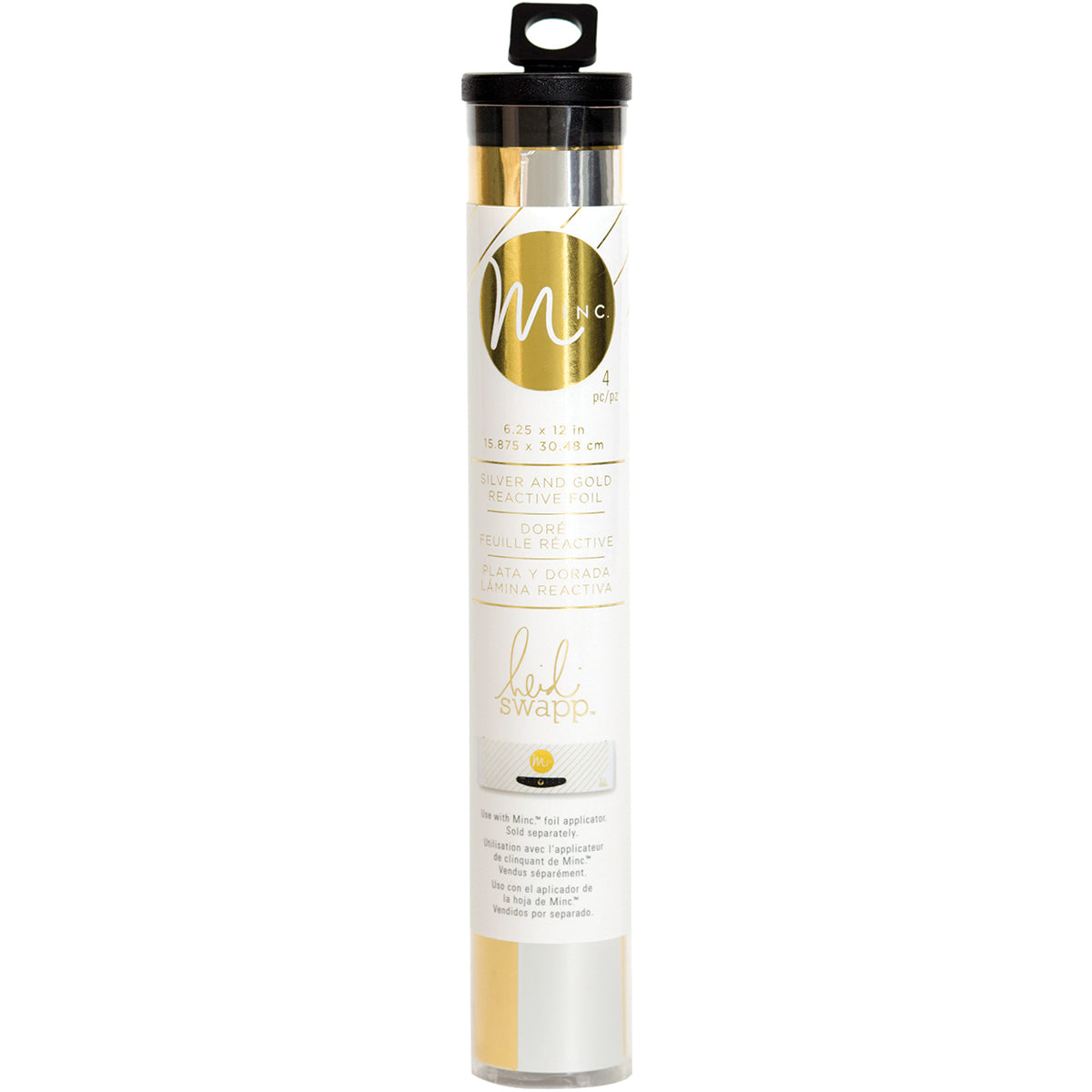 American Crafts Heidi Swapp Minc Reactive Foil Combo Pack 6.5"X12" 4/Pkg - Silver & Gold