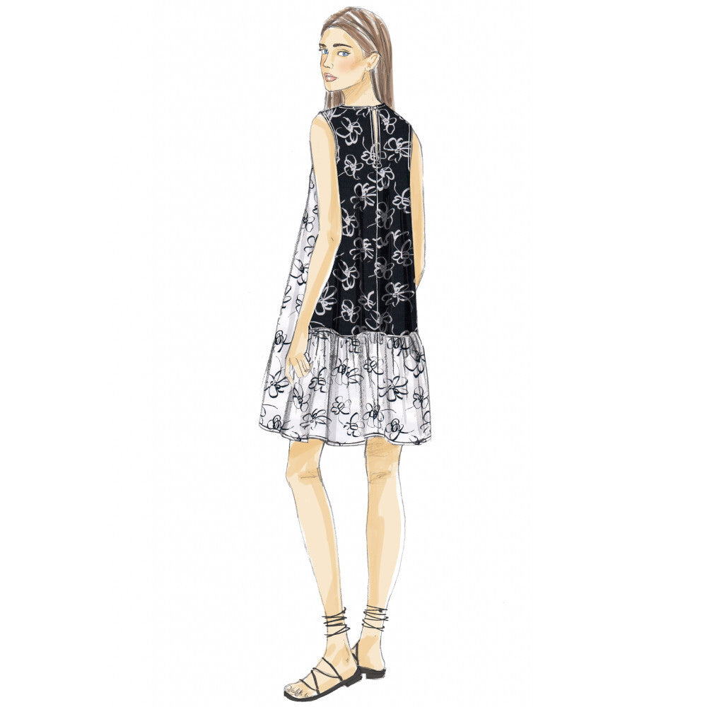Vogue Misses' A-Line, Back-Ruffle Dresses V9237 - Sewing Pattern