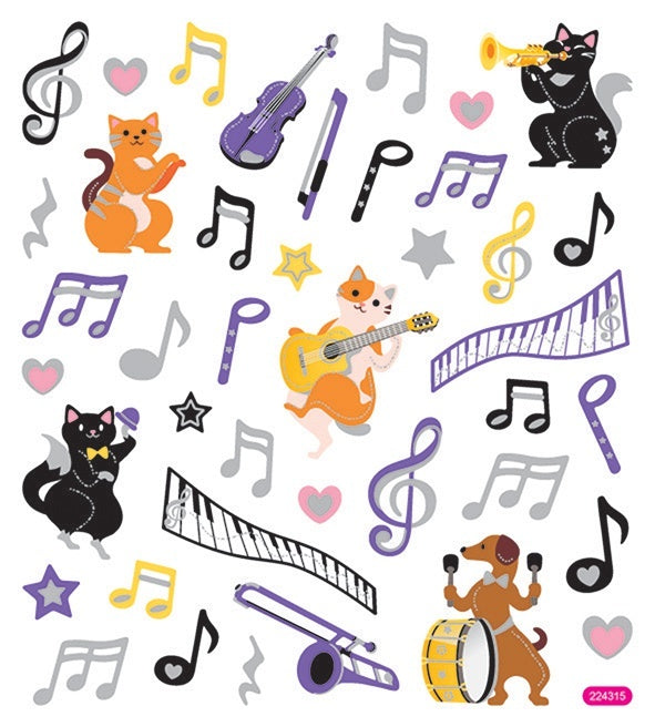 Tattoo King Sticker King Stickers - Music Cats