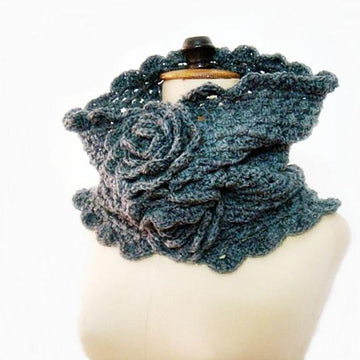 Grey Cowl Snood Scarf Neckwarmer