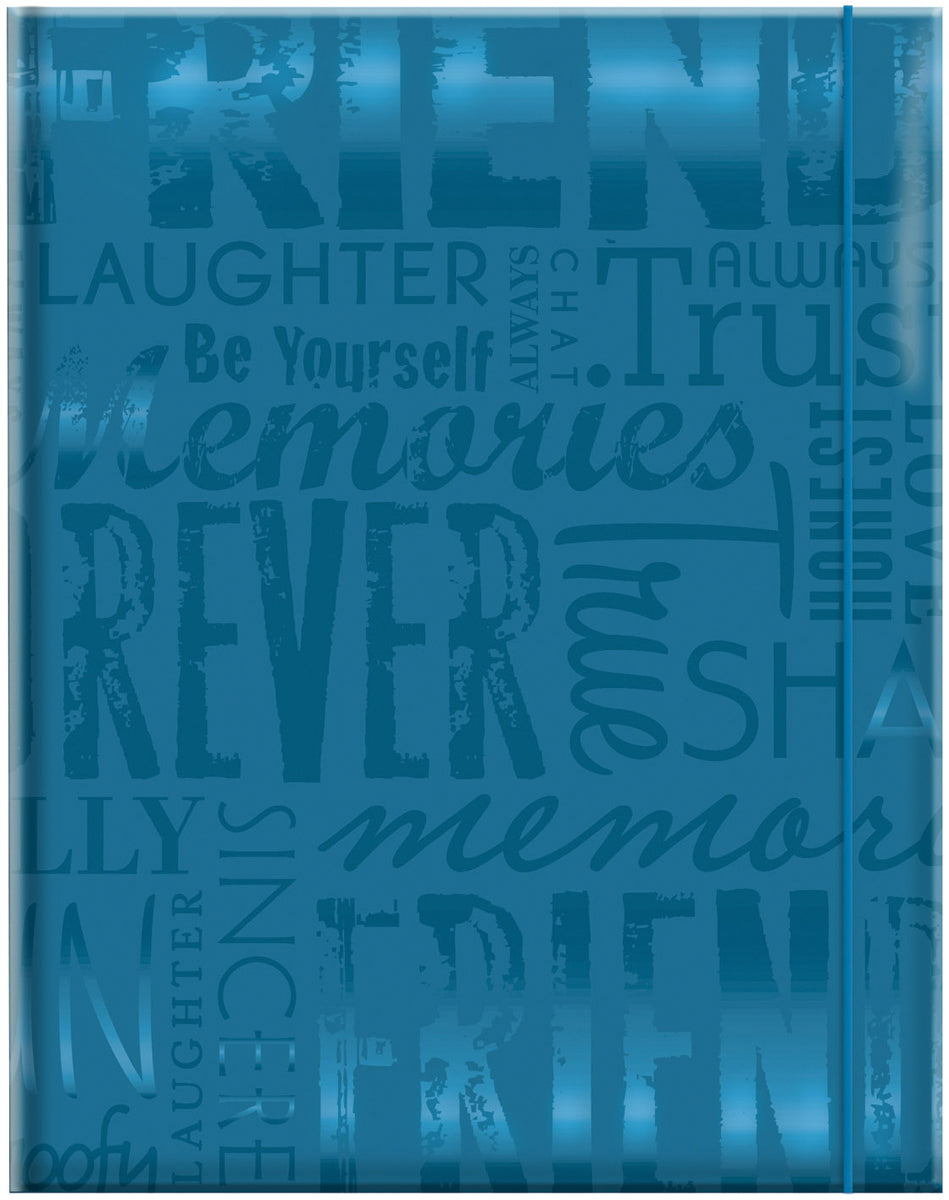 MBI Embossed Gloss Expressions Photo Album 4.75"X6.5" - Friends - Teal
