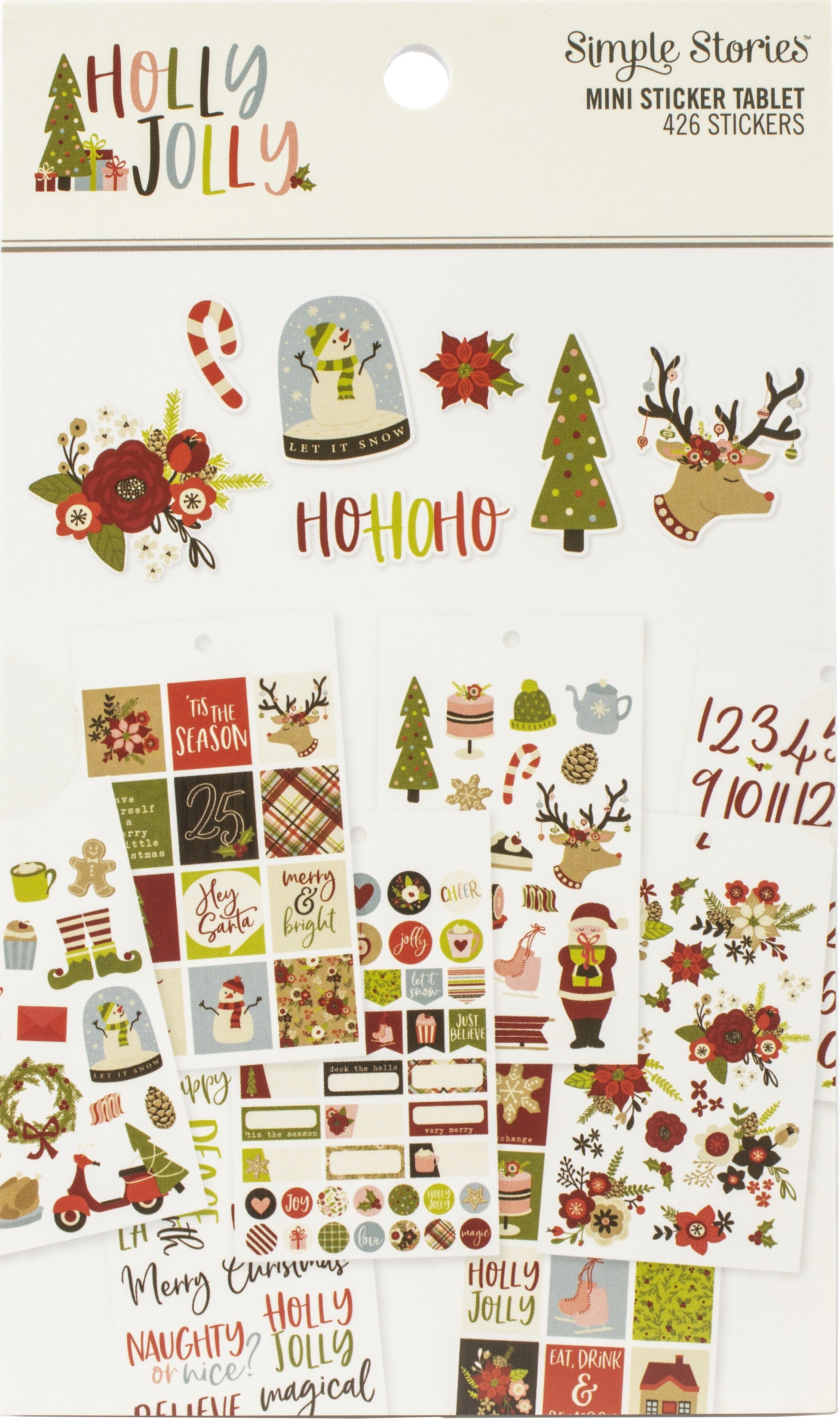 Simple Stories Holly Jolly Mini Sticker Tablet 426/Pkg - 600404
