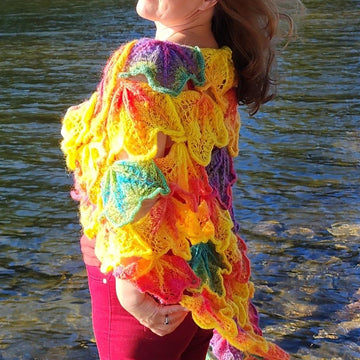 Fall Leaves Garden Shawl