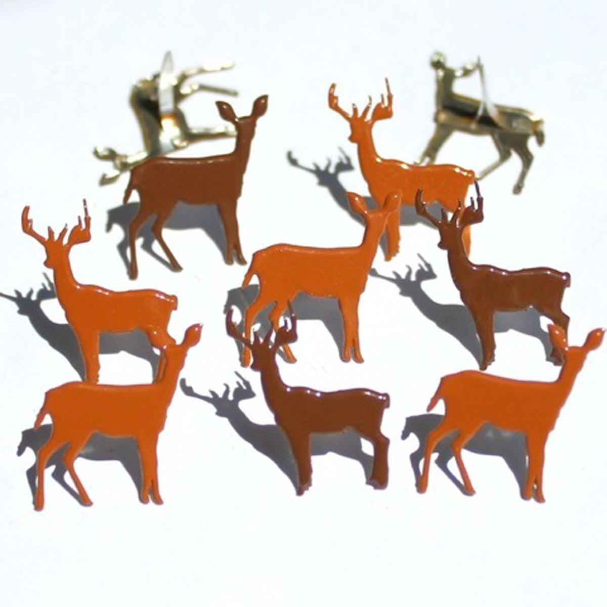 Eyelet Outlet Shape Brads 12/Pkg - Deer