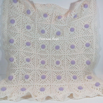 Lilac Daisy Baby blanket