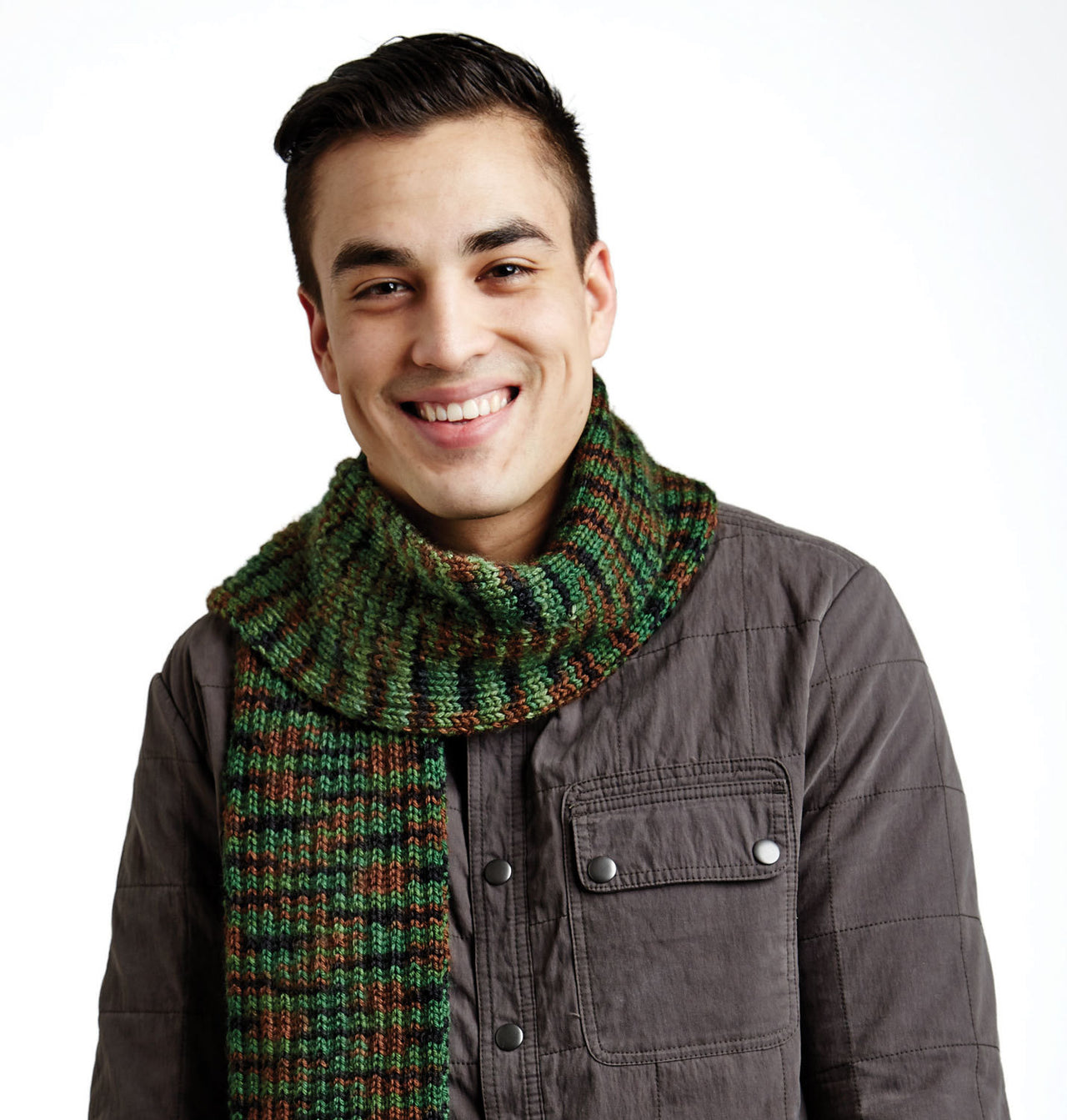 Camouflage Scarf in Caron Simply Soft Camo - Downloadable PDF