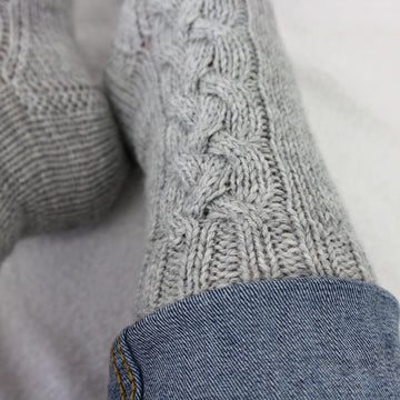 Knitting Pattern Cable Socks Mysig / Womens Socks Pattern / English & German