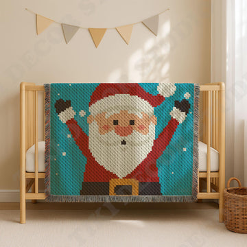 Santa Claus Christmas Blanket C2C Merry X-Mas Throw C2C CROCHET PATTERN