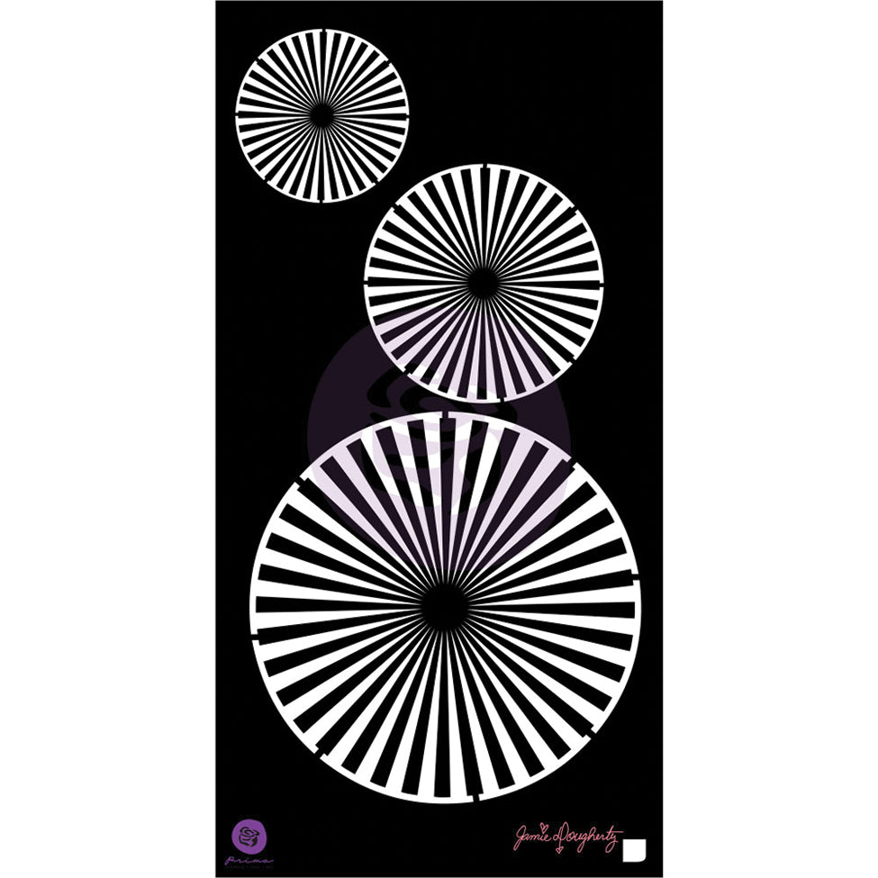 Prima Marketing Jamie Dougherty Bloom Stencil 6"X12" - Circles