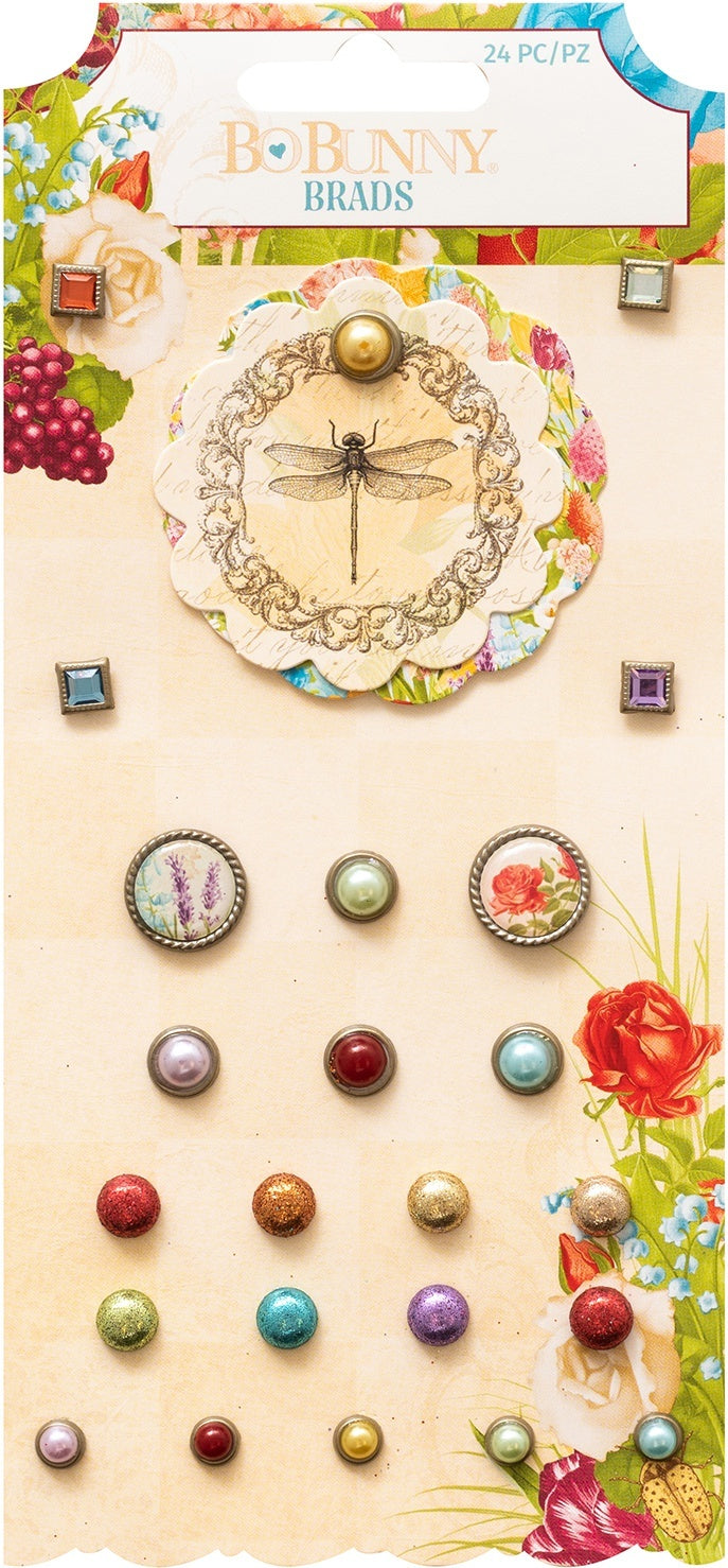 American Crafts Time & Place Brads 24/Pkg - 605447