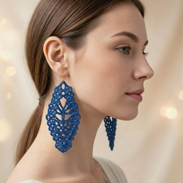 Crochet Leaf Earrings Pattern PDF + Video Tutorial | Boho Jewelry DIY