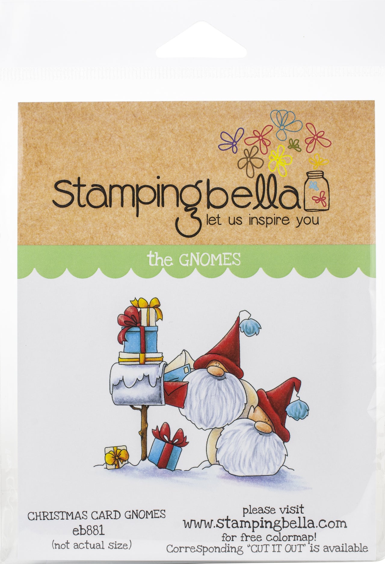 Stamping Bella Cling Stamps - Christmas Card Gnomes