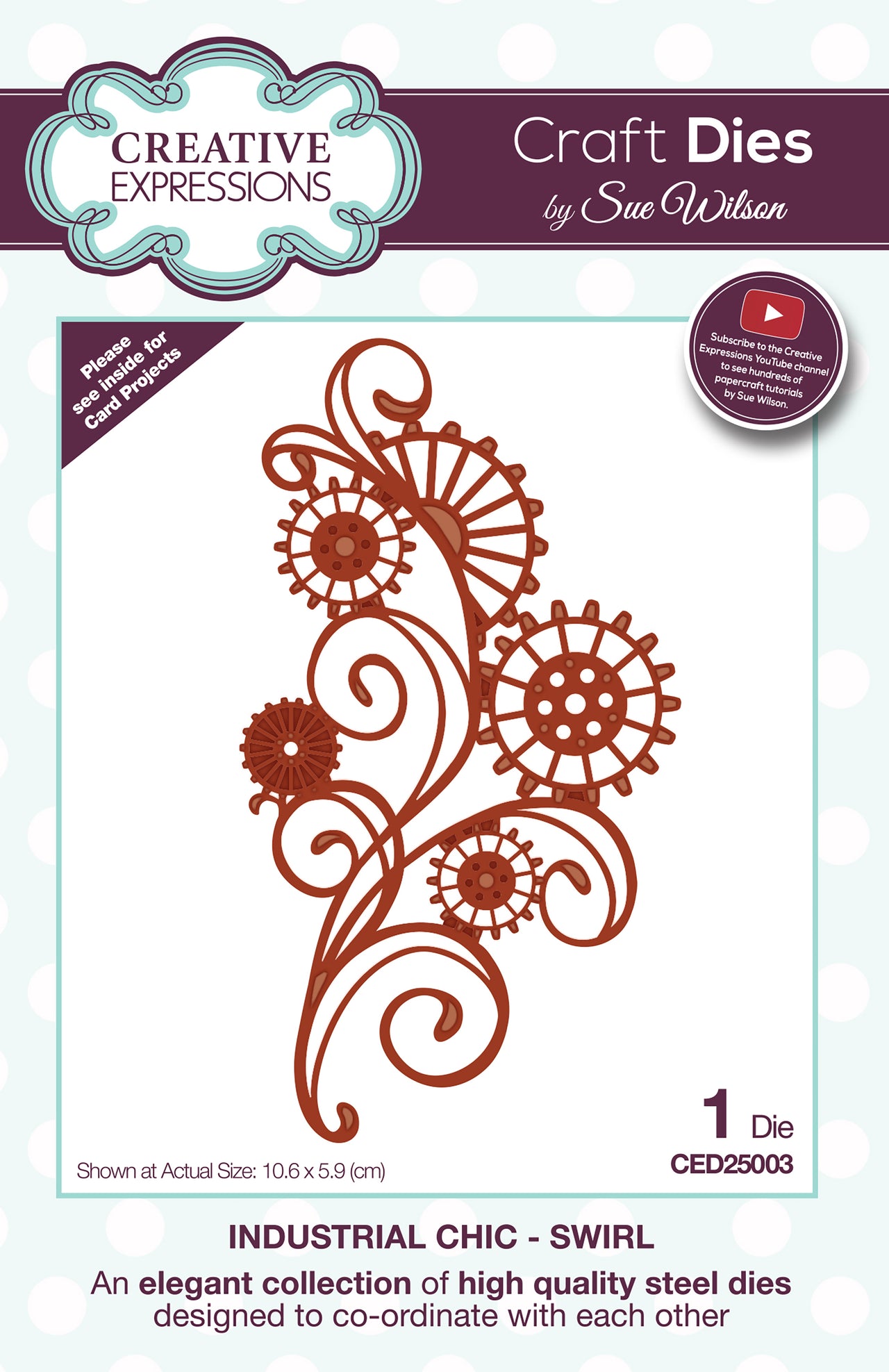 Creative Expressions Craft Dies By Sue Wilson - Industrial Chic-Swirl