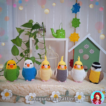 🐦 Cockatiel, Budgie & Kiskadee Amigurumi Pattern – A Colorful Tropical Trio! 🌴✨