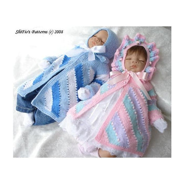 Knitting Pattern baby jacket & hat UK & USA Terms #88