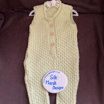 Joshua Playsuit Baby Knitting Pattern Newborn-12 months approx
